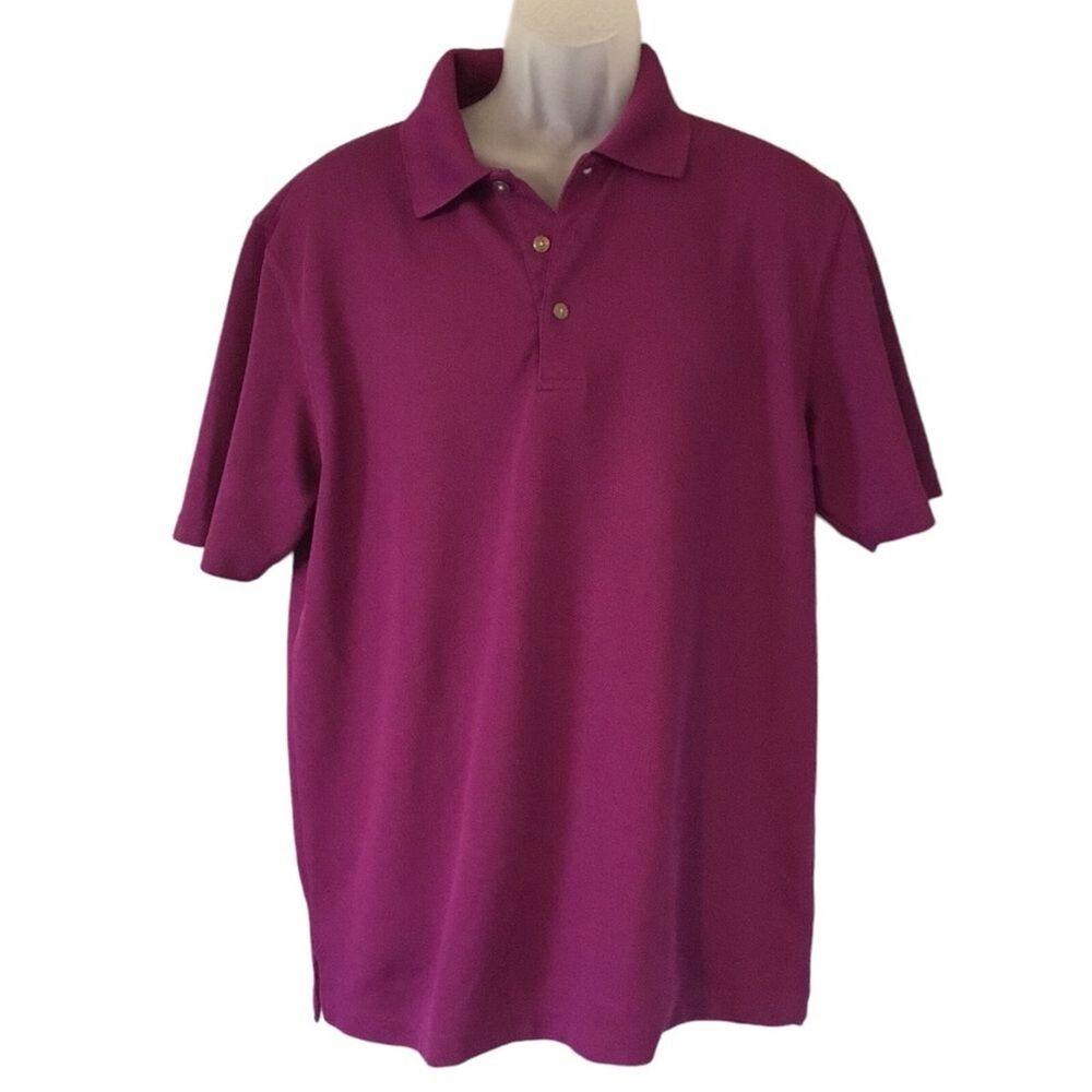 Grand Slam Performance Men's Polo Shirt Short Sleeve Purple Size XL